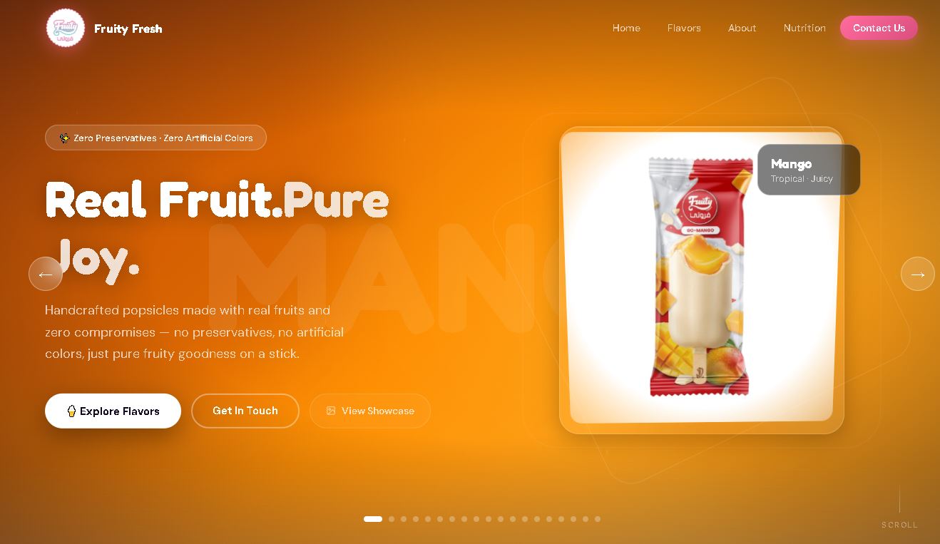 Fruity Fresh Food & Beverage Website